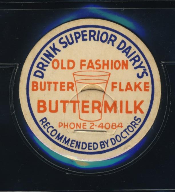 有关以下物品的详细资料: milk bottle cap, superior dairy, phone 2